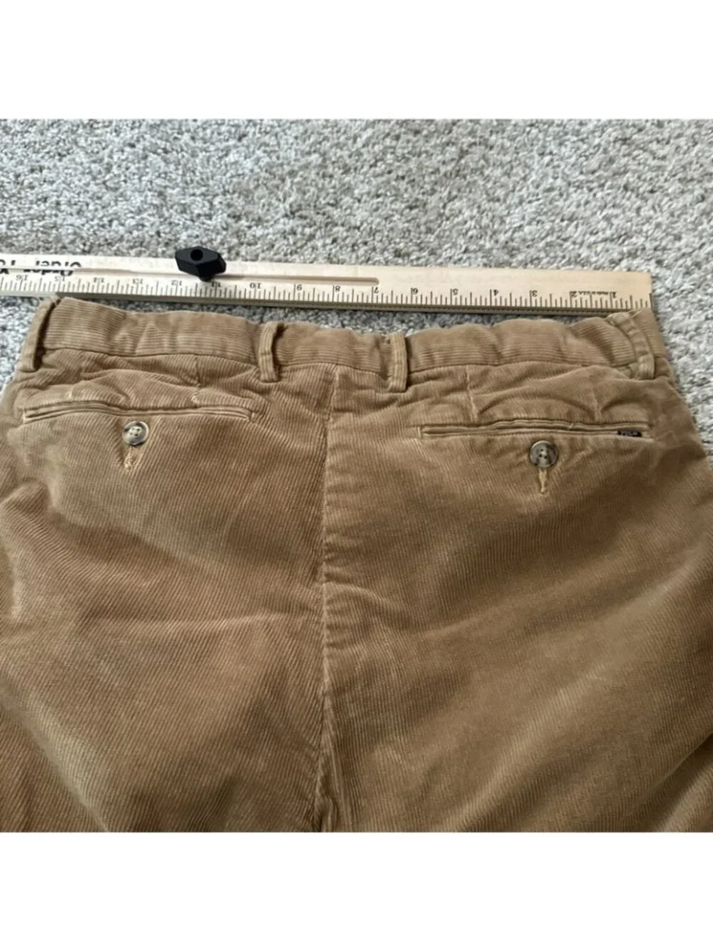 Polo Ralph Lauren Pants Men's Size 31x28 Slim Fit Corduroy Brown Flat Front